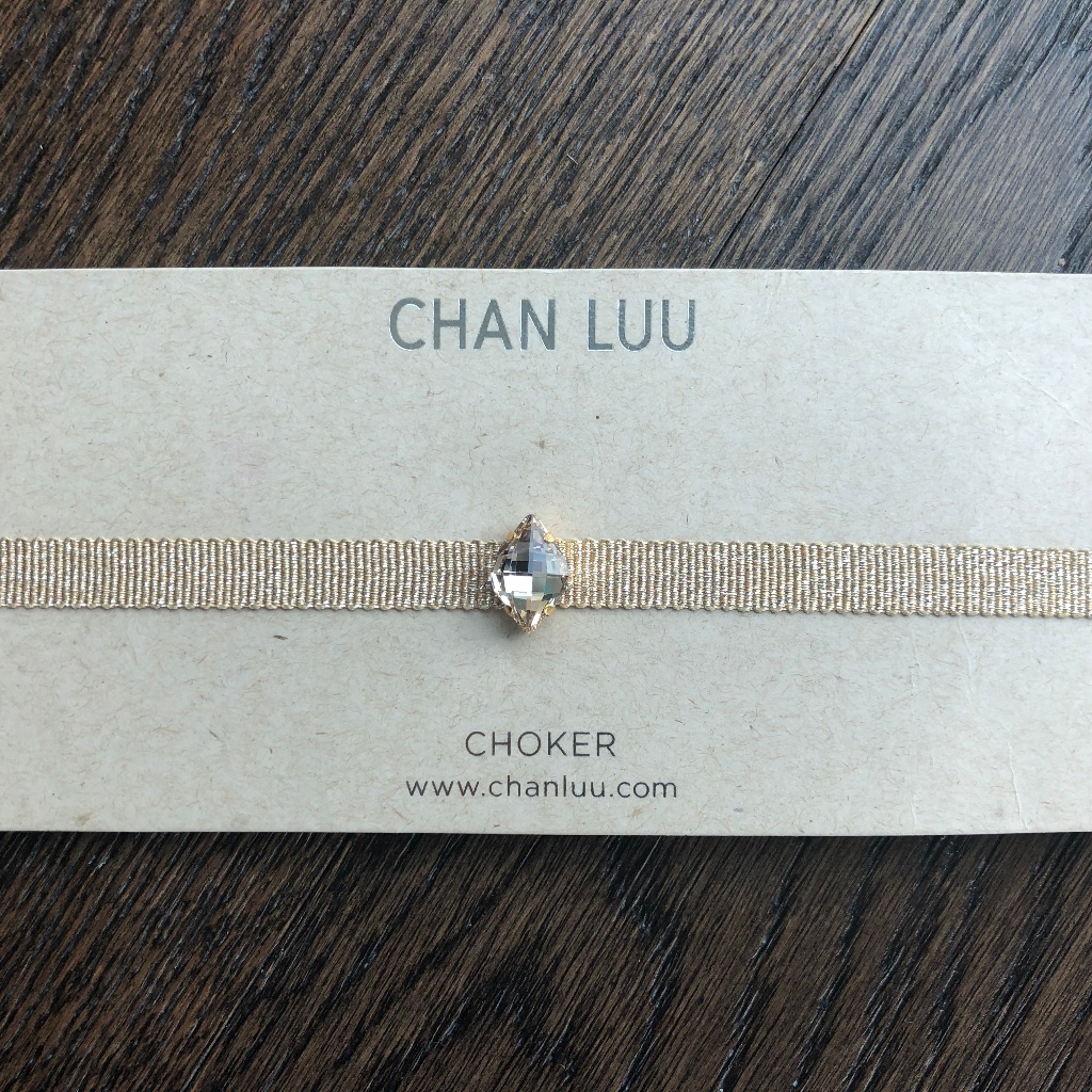 New Auth Chan Luu Gold Jeweled Choker